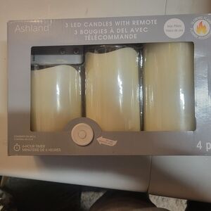 Ashland LED Candles with Remote - Cream